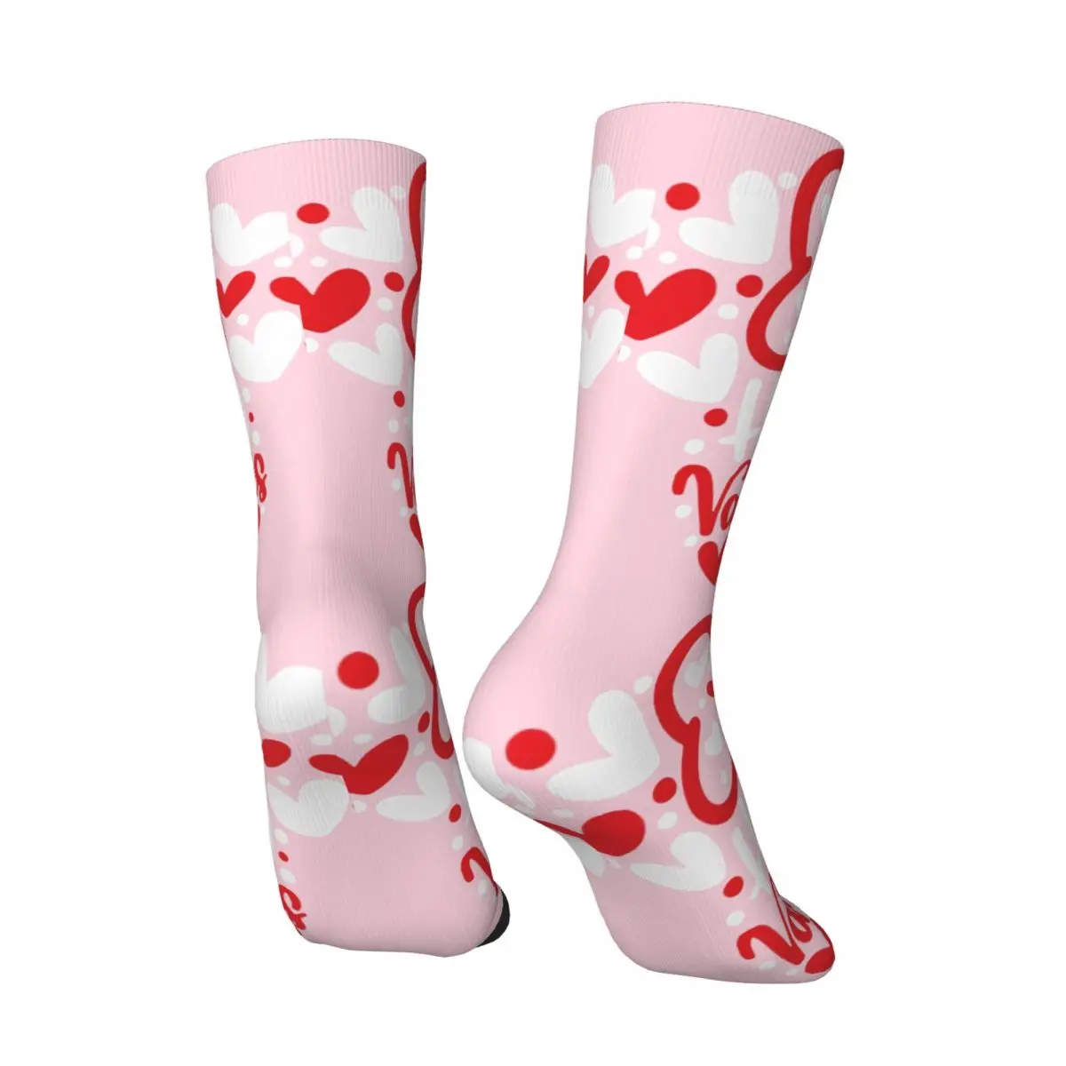 MinnieMouse Happy Valentines Day Men's Socks Retro Harajuku Disney Mickey Mouse Cartoon Street Style Novelty Pattern Crew Sock