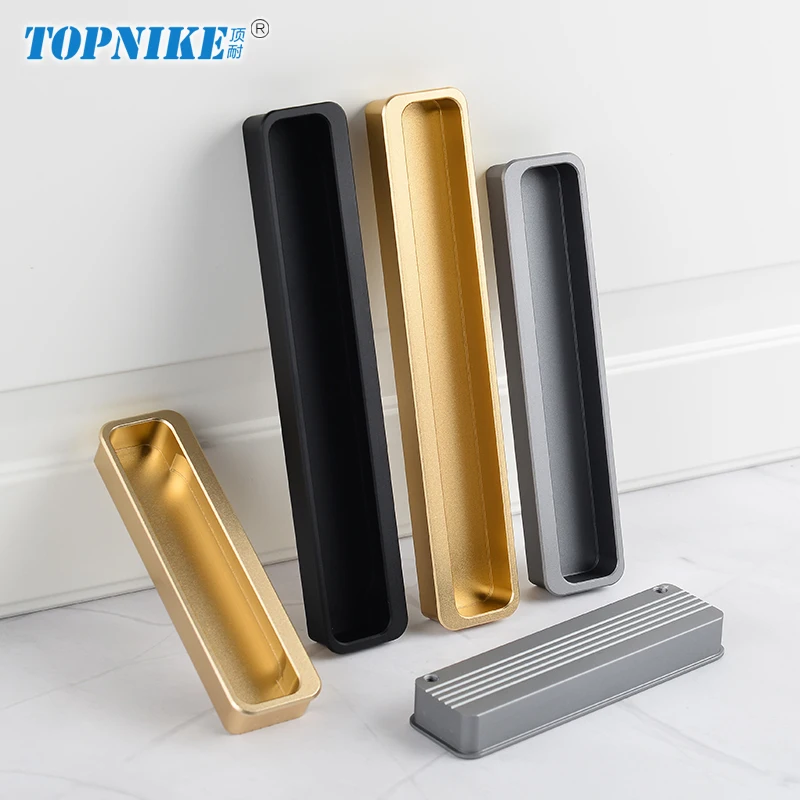 Hidden Sliding Door Handles Wardrobe Handles Recessed Finger Pulls Cabinets Drawer Handles Push-Pull Doors Embedded Pulls