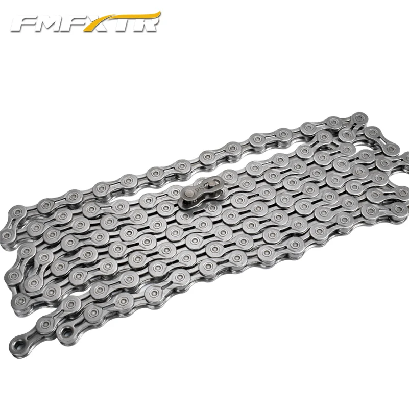 FMFXTR 9 10 11 Speed Bicycle Chain Silver 116 Link Half Hollow Bike Chain Road Bike Mountain Bike MTB Chains