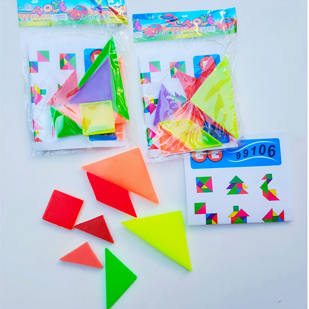 20 Pcs Mini Tangram Puzzles Game Kids Birthday Baby Shower Party Favors Keepsake Pinata Fillers Kindergarten Carnival Prizes