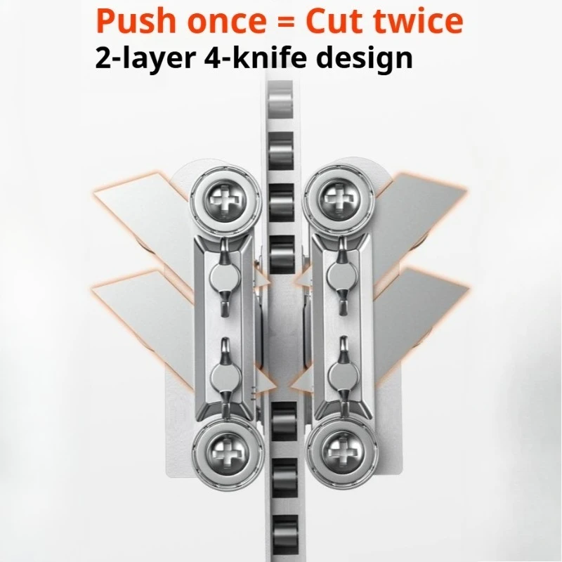 Extended Woodworking Drywall Cutter Double Blade Manual Gypsum Board Cutting Tool Foldable Construction Push Panel Cutter