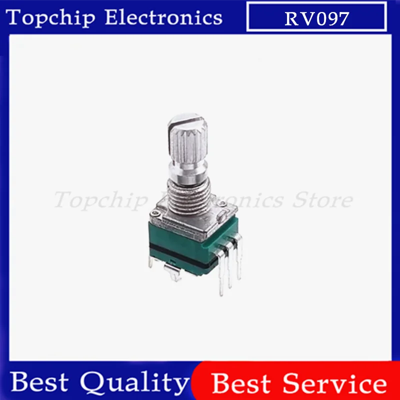 5PCS RK097 R097 Vertical Precision Potentiometer with Bracket 15mm Handle  3P B10K 20K 5K 50K 100K 500K