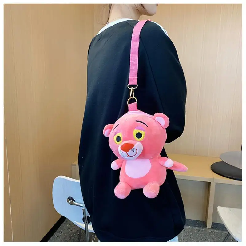 Pink Panther Doll Bag Kawaii Anime Cute Girls Plush Toys Lolita Fashion Cosplay Decoration Cartoon Storage Bag Holiday Gifts