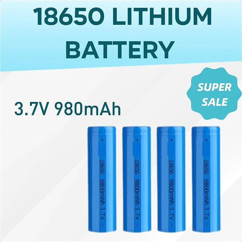 

980mAh 18650 High Capacity 3.7V High intensity for Flashlight Small Fan Lithium Battery