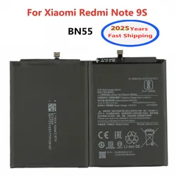 2025 Years BN55 Battery For Xiaomi Redmi Note 9S 9 S Note9S 5020mAh High Quality Mobile Phone Battery Bateria