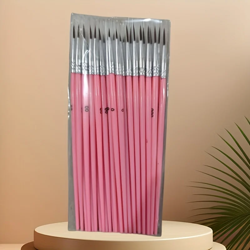 30Pcs Fine Detail Paint Brush Set #0 #00 #000 Miniature Brushes Nylon Hair for Watercolor Oil Acrylic Painting Crafts image 3