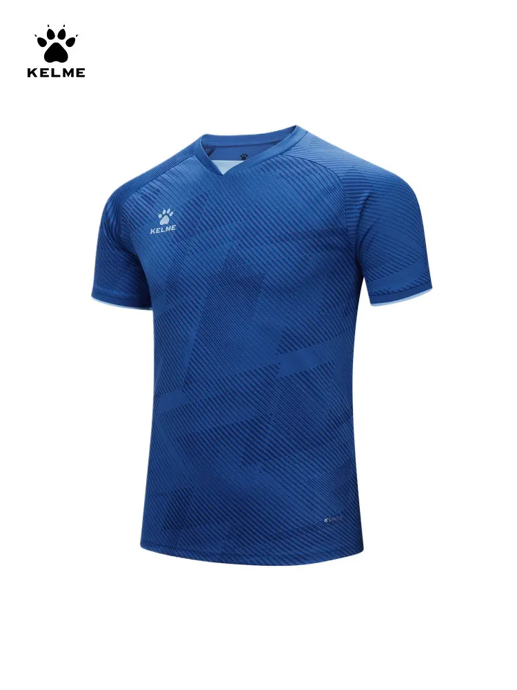 Kelme Soccer Jersey Quick Drying Men Running t-Shirt Fitness Sports Top Gym Training Shirt traspirante Jogging abbigliamento sportivo Casual