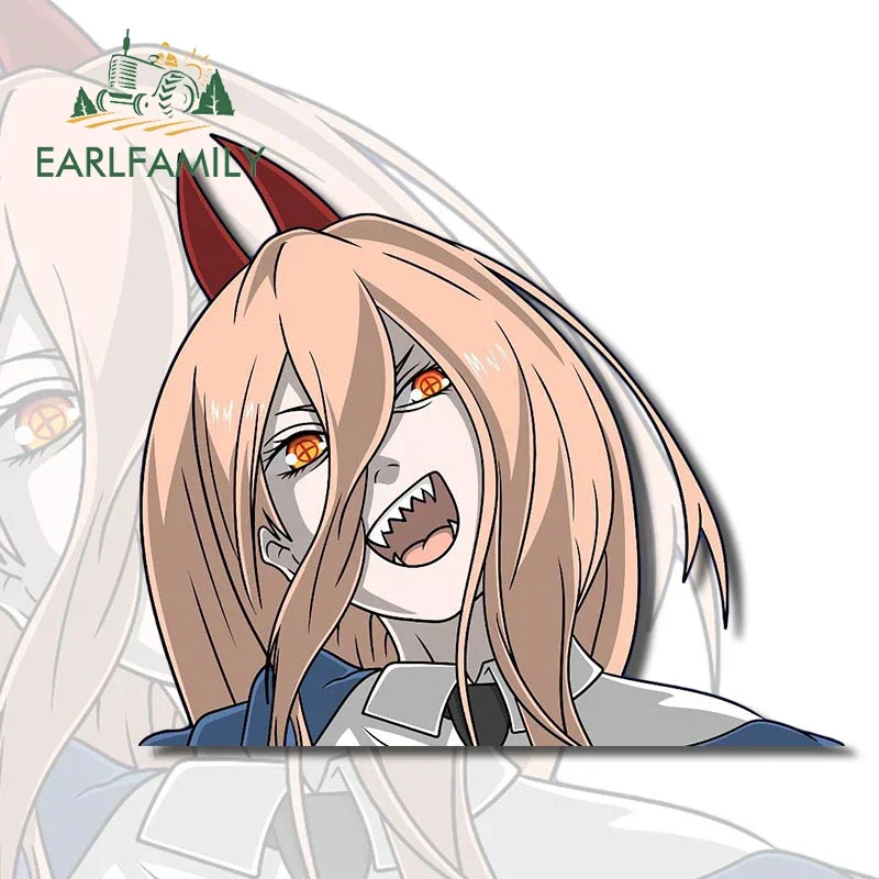 EARLFAMILY 13 سنتيمتر x 11.3 سنتيمتر ل قوة أنيمي Peeker ملصقات السيارات جذع ويندوز ملصق مائي دراجة نارية مسلية اكسسوارات السيارات JDM RV VAN