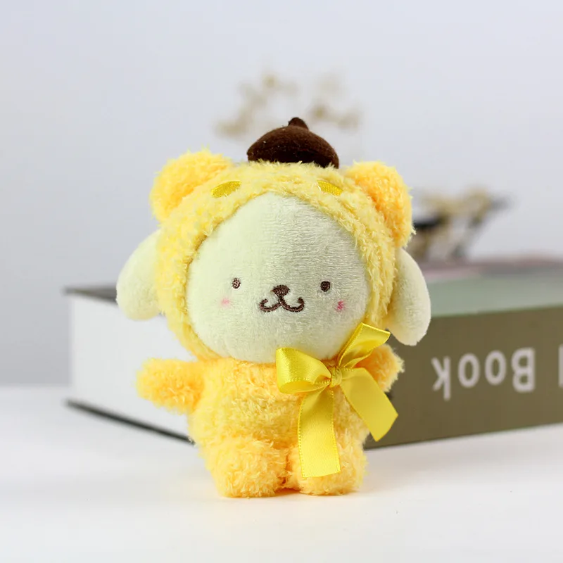 12cm Kawaii Sanrio Keychain Plush Anime Kuromi Doll Keyring Hello Kitty Plushie Cinnamoroll Key Bag Pendant Toy Gift for Girls image 5