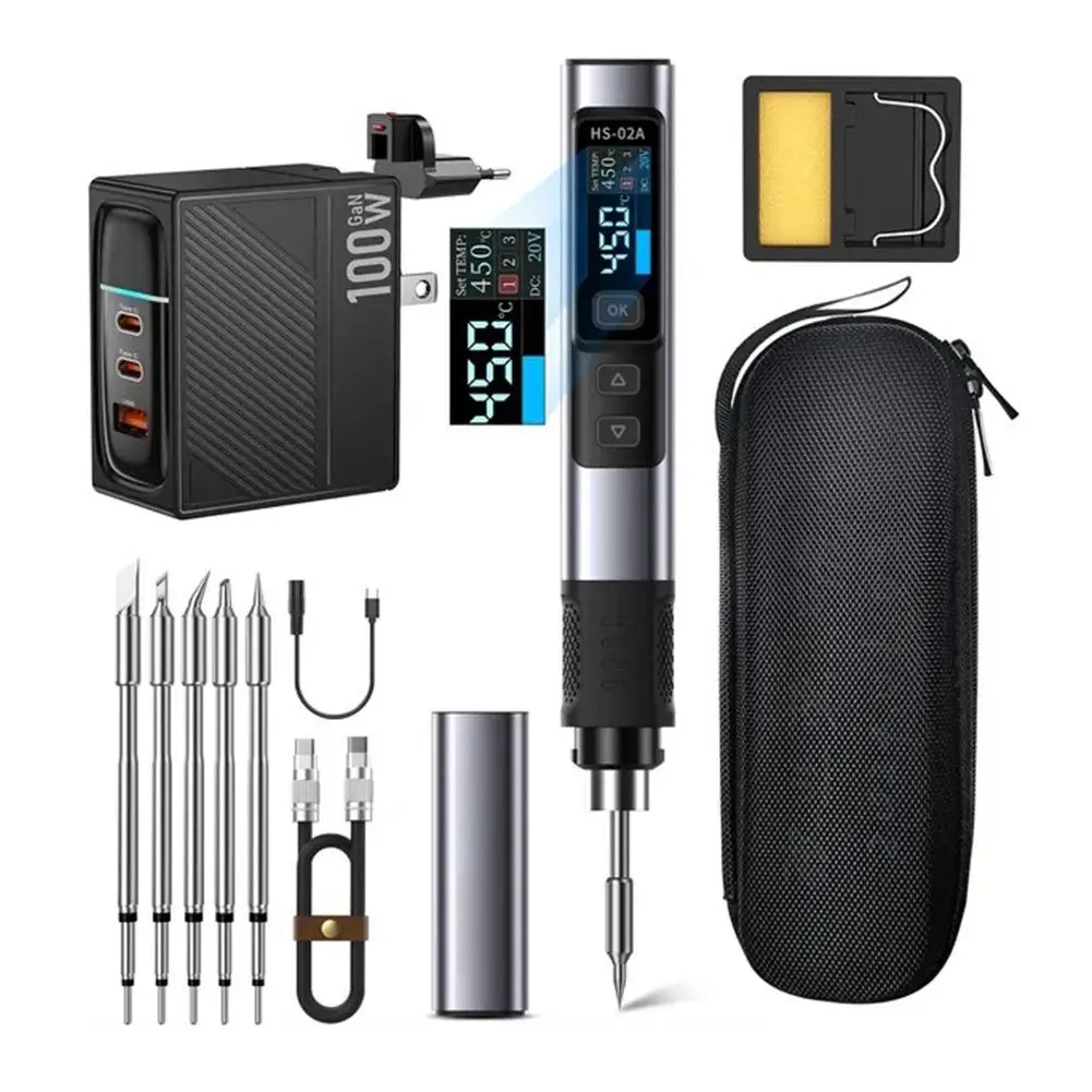 Intelligent Soldering Iron 100W Portable Constant Temperature Soldering Station Soldering Pen For Home Repair Soldering