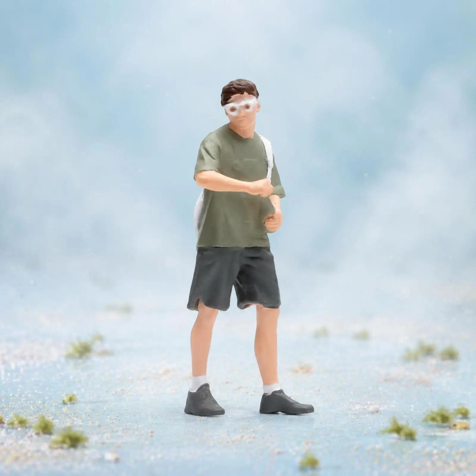 Hand-Painted Male Figurine Miniature Model Train Figure Realistic Feature