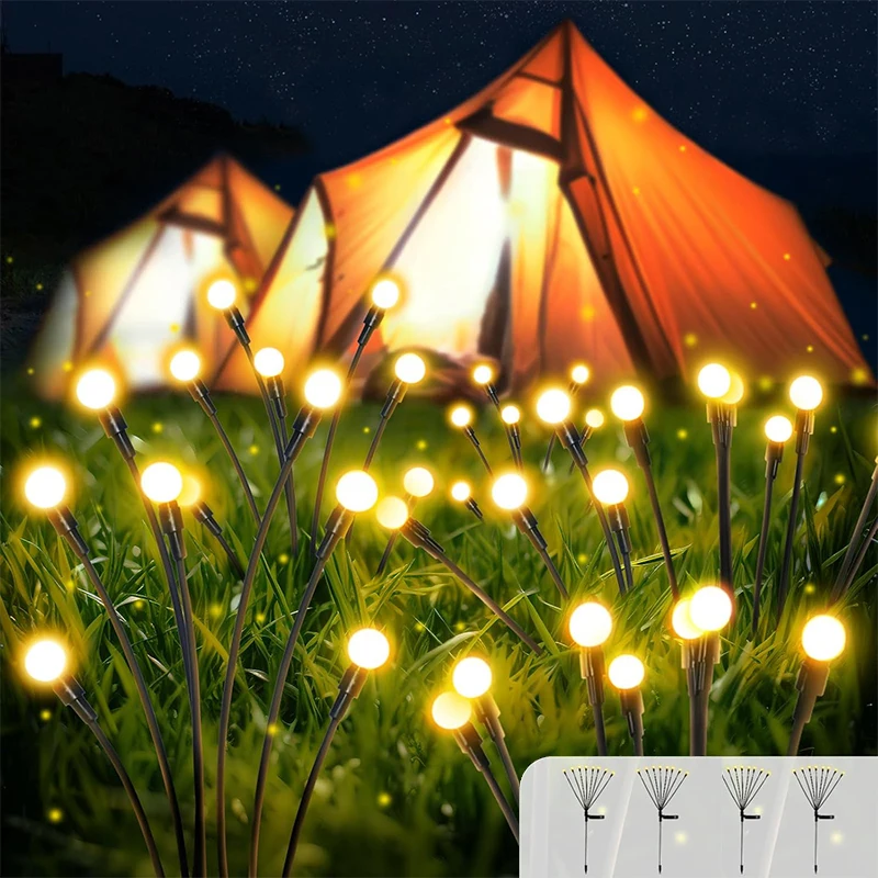 Solar Lights Outdoor Waterproof Garden Solar Firefly Swaying Light For Pathway Yard Garden Christmas Decorations