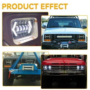 Beacon kare, dikdörtgen, LED için, dönen tek DRL led'li, 5x7 Far için en iyi 10 satış, jeep xj, - №8