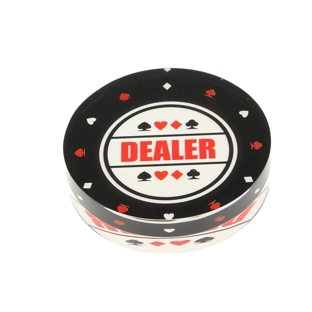 Large White Acrylic Dealer Button Puck for Party Table Game