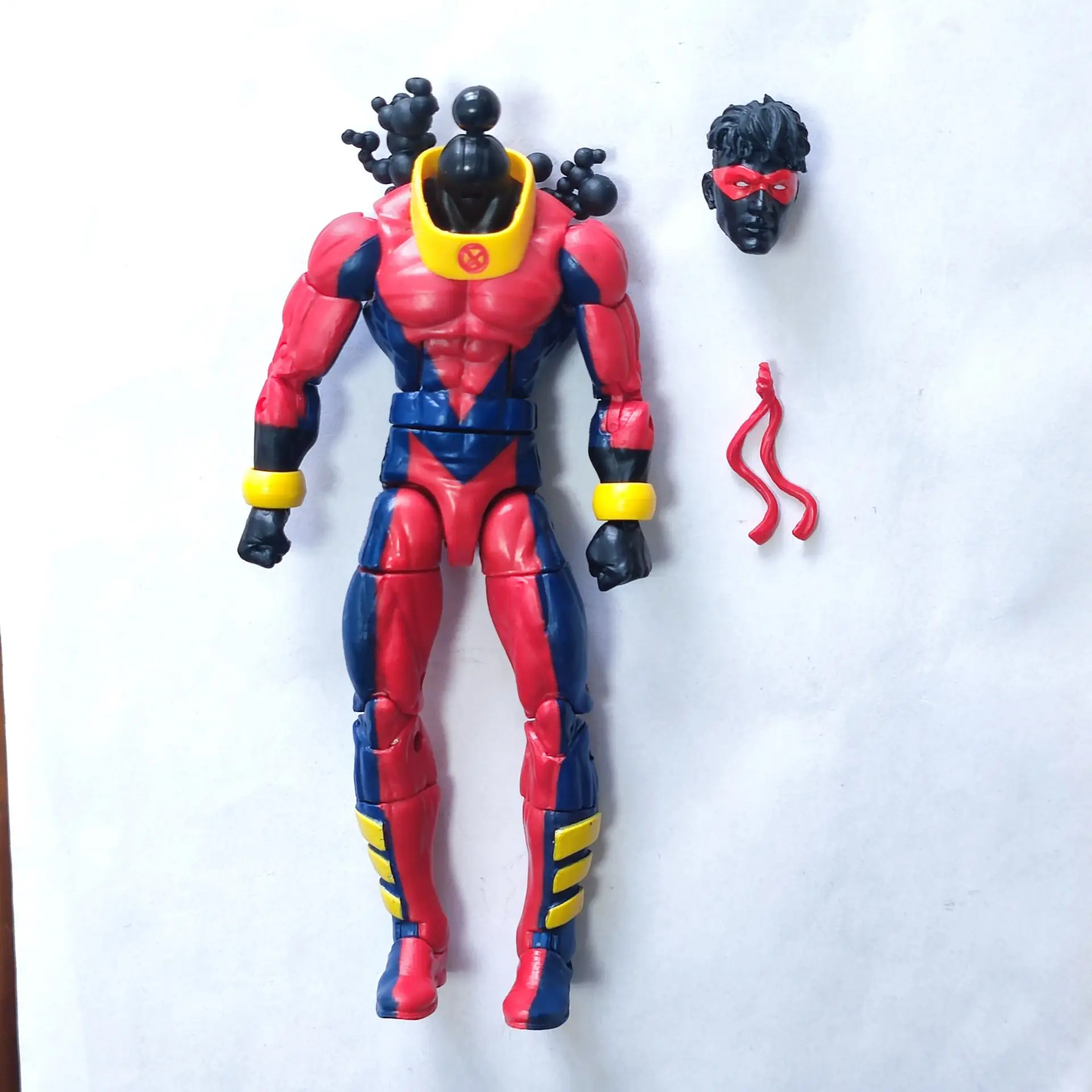 Marvel Legends Sunspot Incompleto e Defeituoso, Strong Guy Wave, Figura de Ação Solta de 6 Polegadas