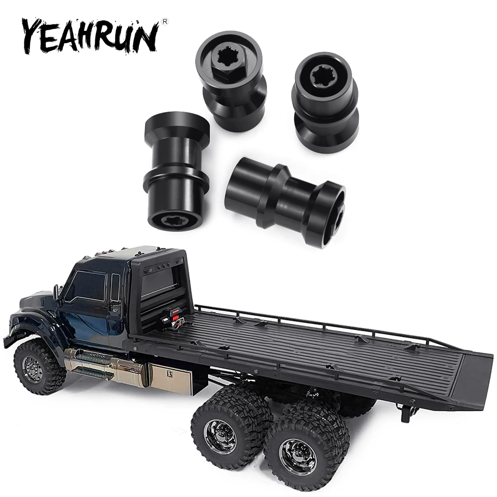 YEAHRUN 1Set Aluminum Alloy Adapter Combiner Single to Double Wheels Modified Kit for TRX-6 Hauler 1/10 RC Flatbed Truck Parts