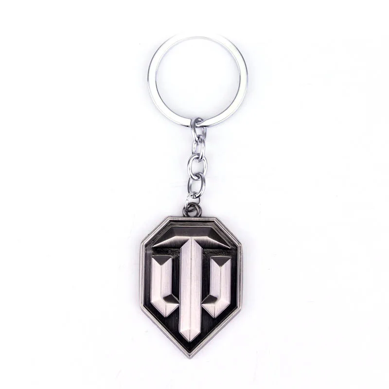 Hot Sale Metal Keychain Metal World of Tanks Key Chain Chaveiro Keyring WOT Key Ring For Men Gifts