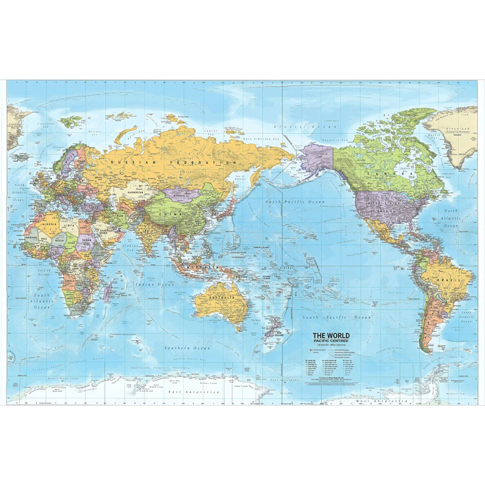 50x32 дюйма ретро карта мира на английском языке полиэфирная ткань печать плакатов живопись образование стены украшение дома без рамки