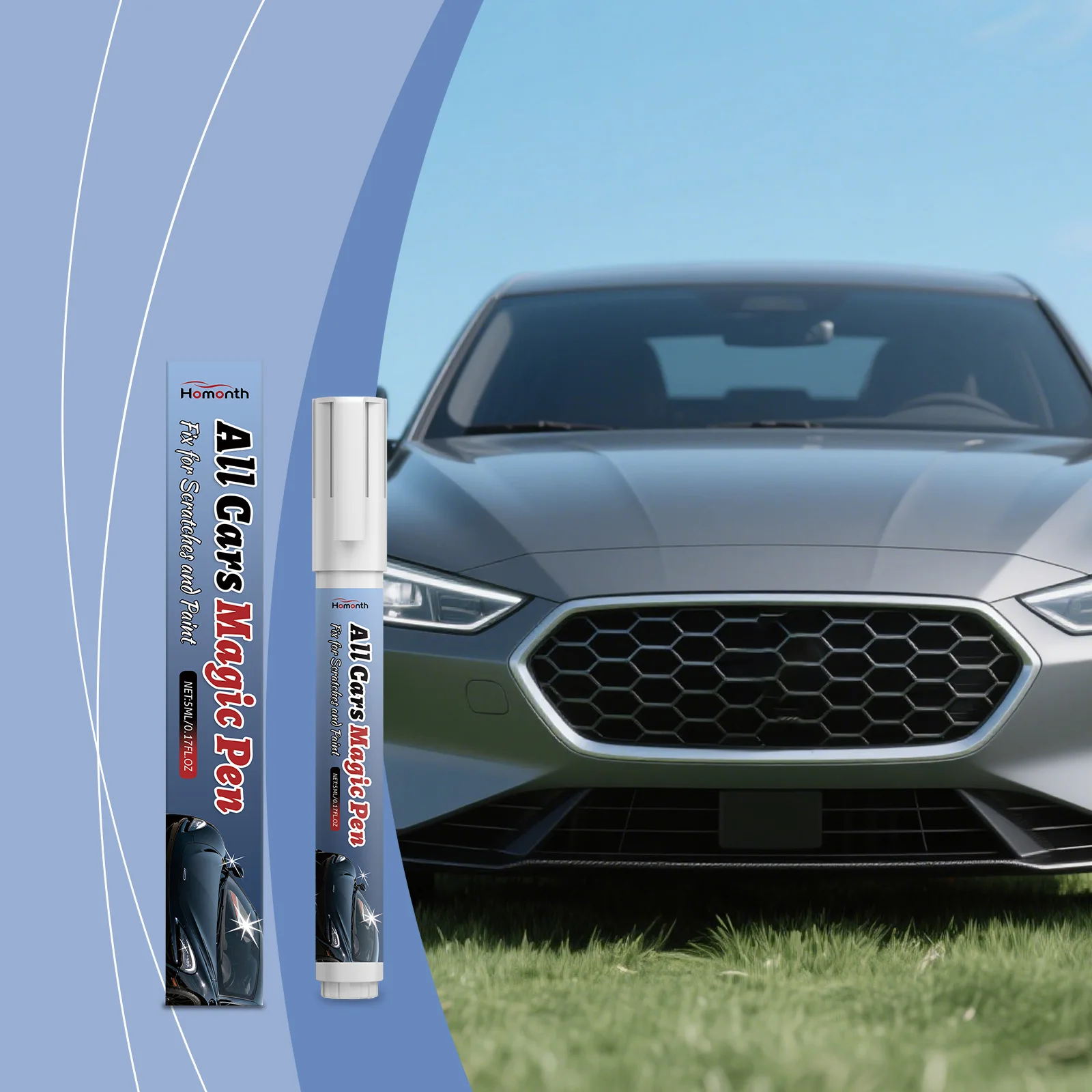 

Car Light Scratch Care Pen, 2-in-1 Convenient Care for Daily Renewal, Enhances Shine & Helps Repair Minor Scratches on Cars