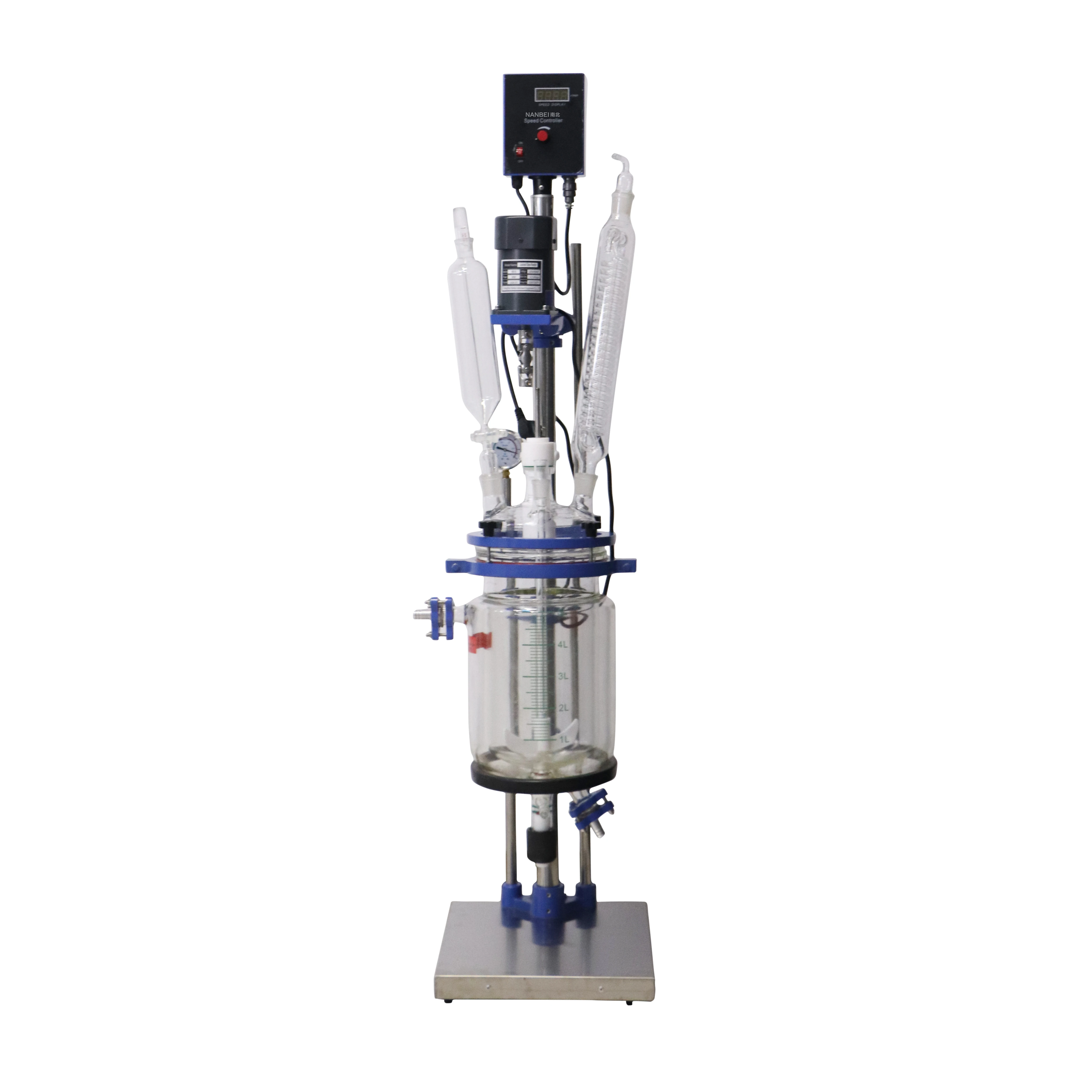 Customized chemical Lab Small Double Layer 1 liter 2L 5 L Crystallization Jacketed Glass Reactor for Alcohol