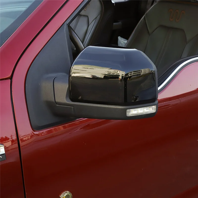 

A04E-2 Pack Car Door Rearview Mirror Cover Cap Trim Black For Ford F150 F-150 2015-2020