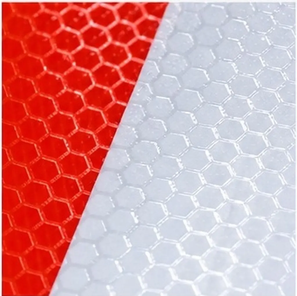 1 Roll Reflective Tape Hexagonal Honeycomb Surface Waterproof for Cars Trucks Trailers Rvs Boats Safety Warning Sticker Auto