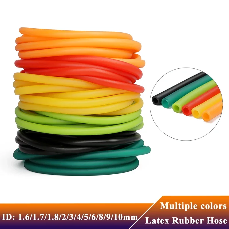 Nature Latex Rubber Hoses New Arrive Color IDxOD 1.6~10mm High Resilient Surgical Medical Tube Slingshot Catapult Elastic Band