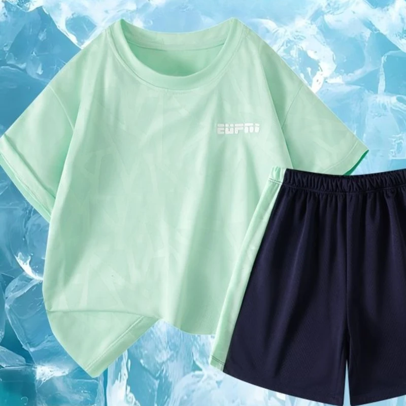 قميص سريع الجفاف بأكمام قصيرة ملابس صيفية للأطفال شورت للأولاد ملابس أطفال مجموعة ملابس علوية وسفلية 2025 بلايز للأولاد #6