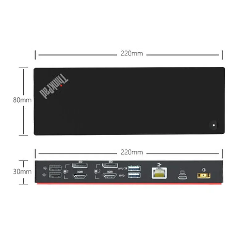 Lenovo ThinkPad Docking Station Híbrido X1 P1 X390 X280 T490 T480 R490 E490 E480 USB Docking Station Dual Tela 4K 40AF0135CN