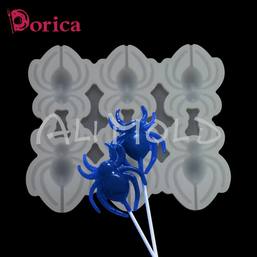 Dorica Spider Shape Resin Epoxy Mold Diy Chocolate Silicone Lollipop Mould Cake Decorating Tools Kitchen Bakeware