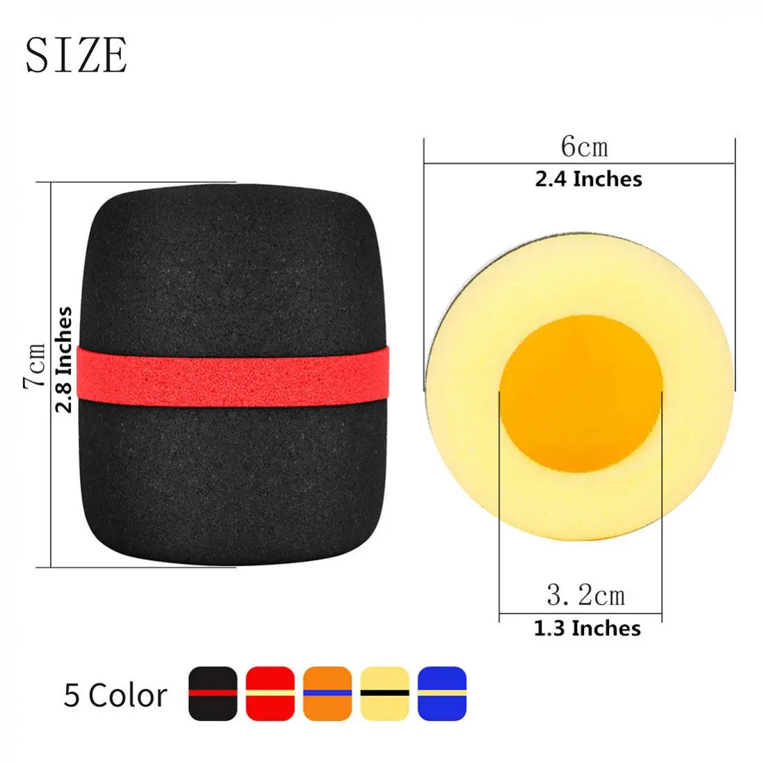 Bộ 5 Kèm Micro Bọt Biển Kính Chắn Gió Mic Foamstudio Xốp Lọc Filtershield Phát Sóng Trực Tiếp Bao Gió Thay Thế Protecto