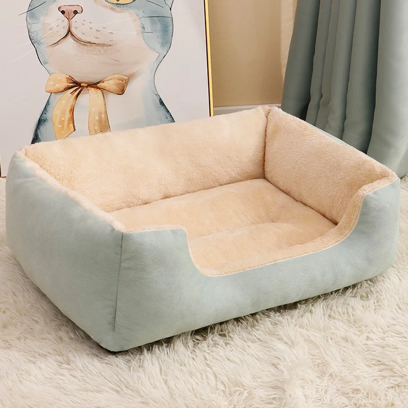 سرير قطط شتوي سميك ودافئ، أفضل سرير كلب أليف، بيت الكلب، دفء شتوي عالمي لجميع المواسم، غير قابل للانزلاق وقابل للغسل
