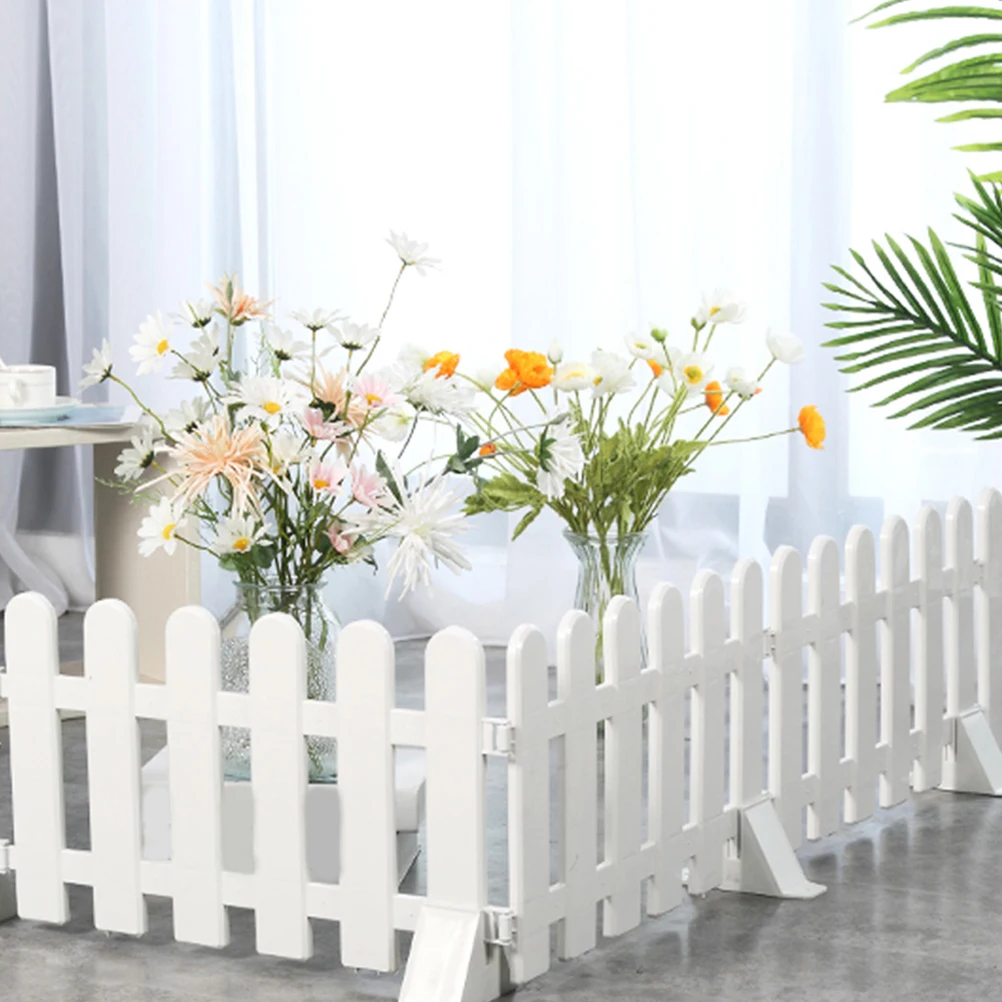 

6pcs Fence Base Decorative Aluminum Post Plastic Fences Garden Christmas Support Stand AntiTip Multifunctional Design