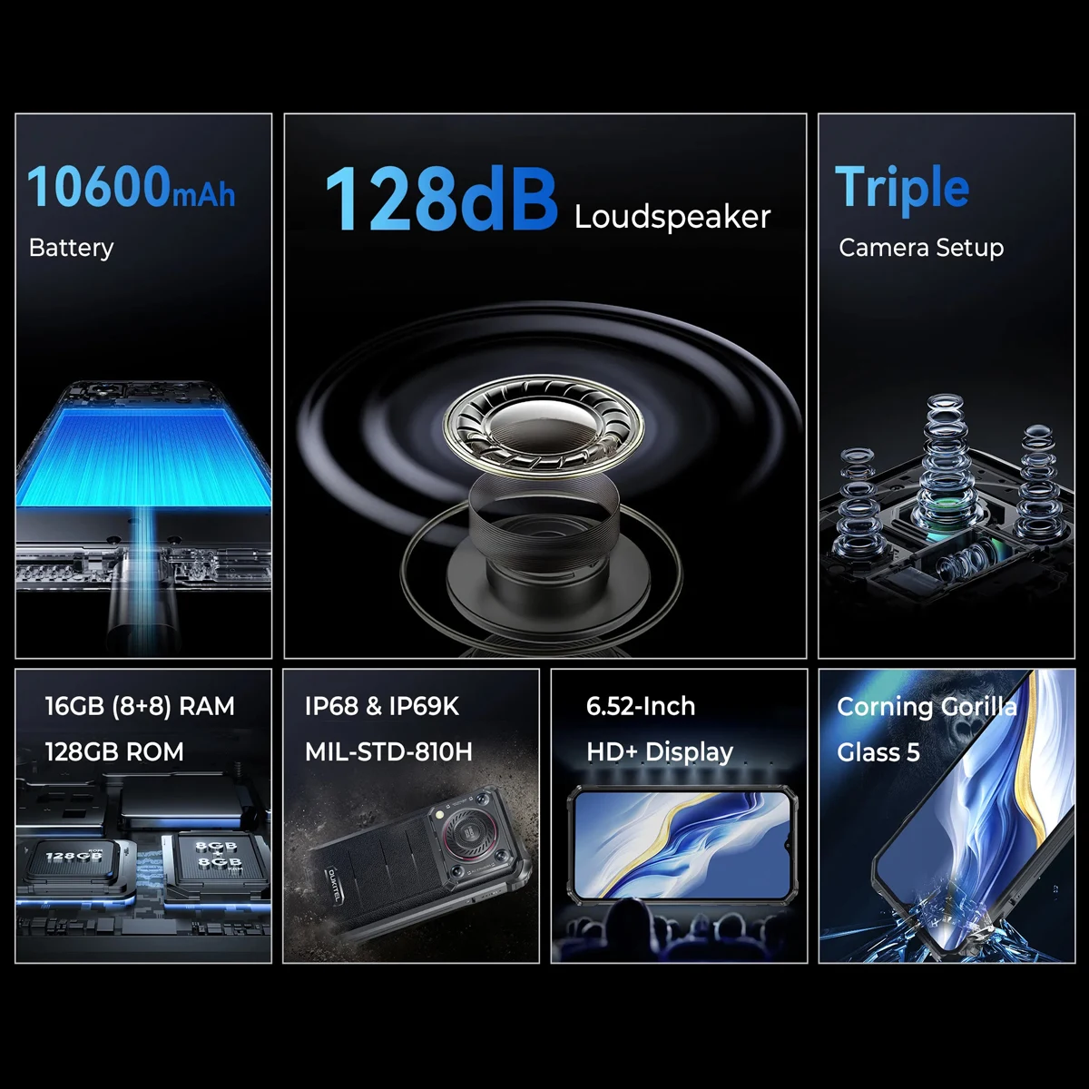 Oukitel WP36 Rugged Smartphone 10600mAh 6.52