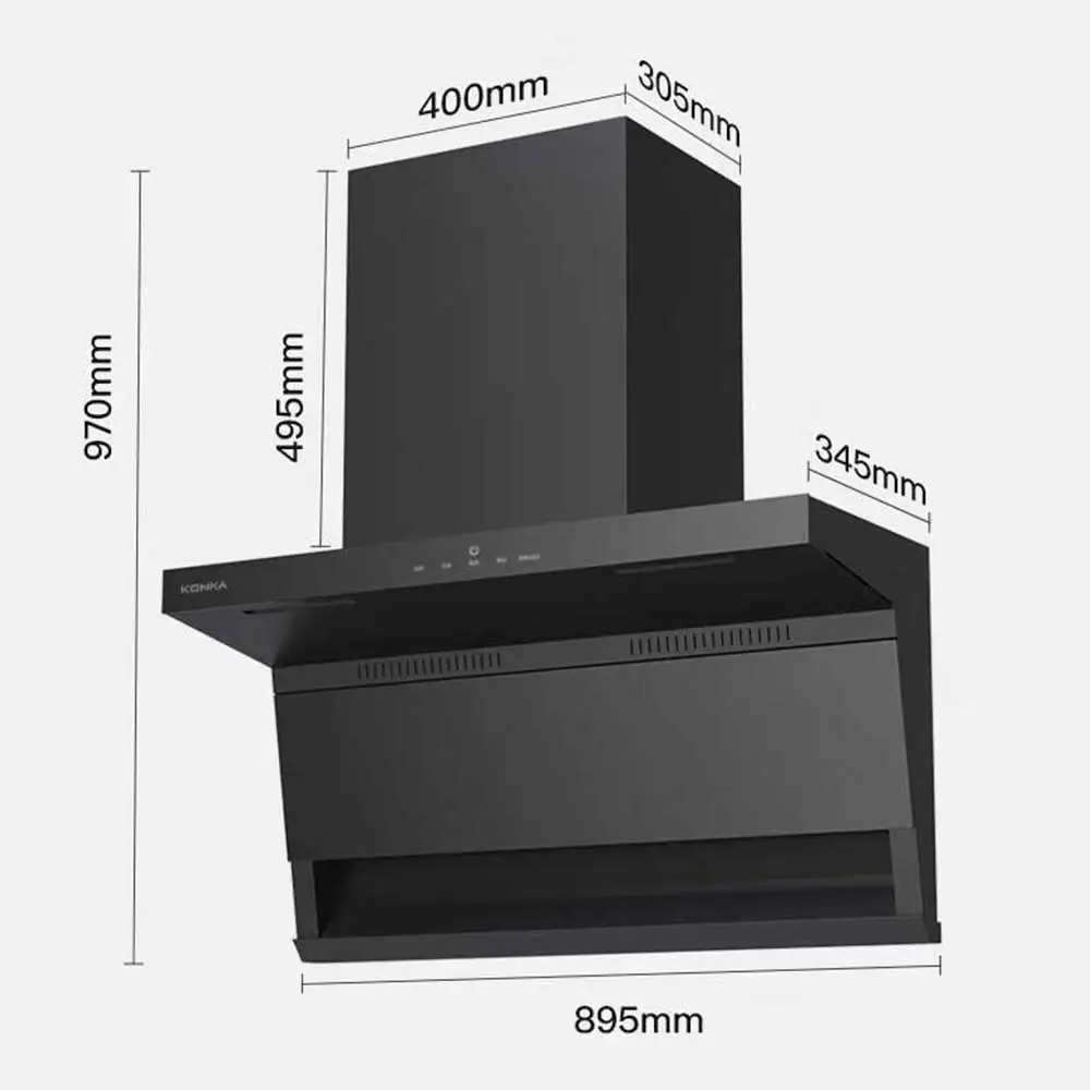 Automatic Cleaning Kitchen Range Hood Top Suction Household Extractor Hotte Cuisine Campanas De Cocina