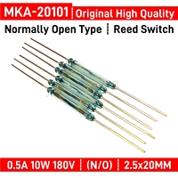 1/10/50PCS Original MKA20101 Reed Switch MKA-20101 Normally Open 2.5*20MM 0.5A 10W 180V Magnetic Control Switch Contact Sensor