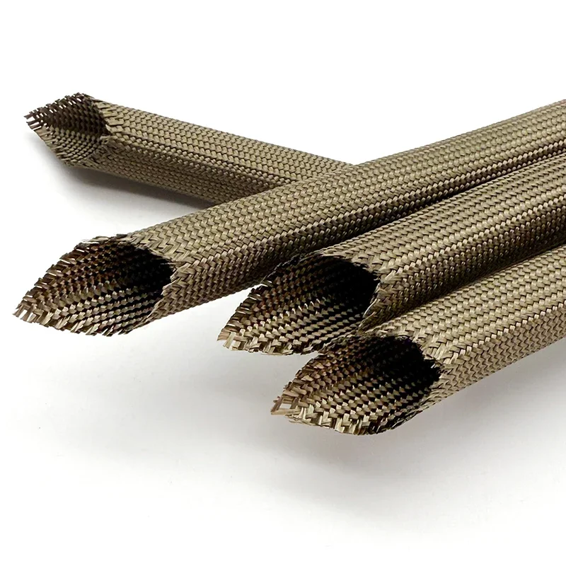 ID1mm-20mm Basalt Fiberglass Sleeve Flame Retardant Heat Resistant Cable Insulation Sleeve for Auto Industrial Wiring Protection