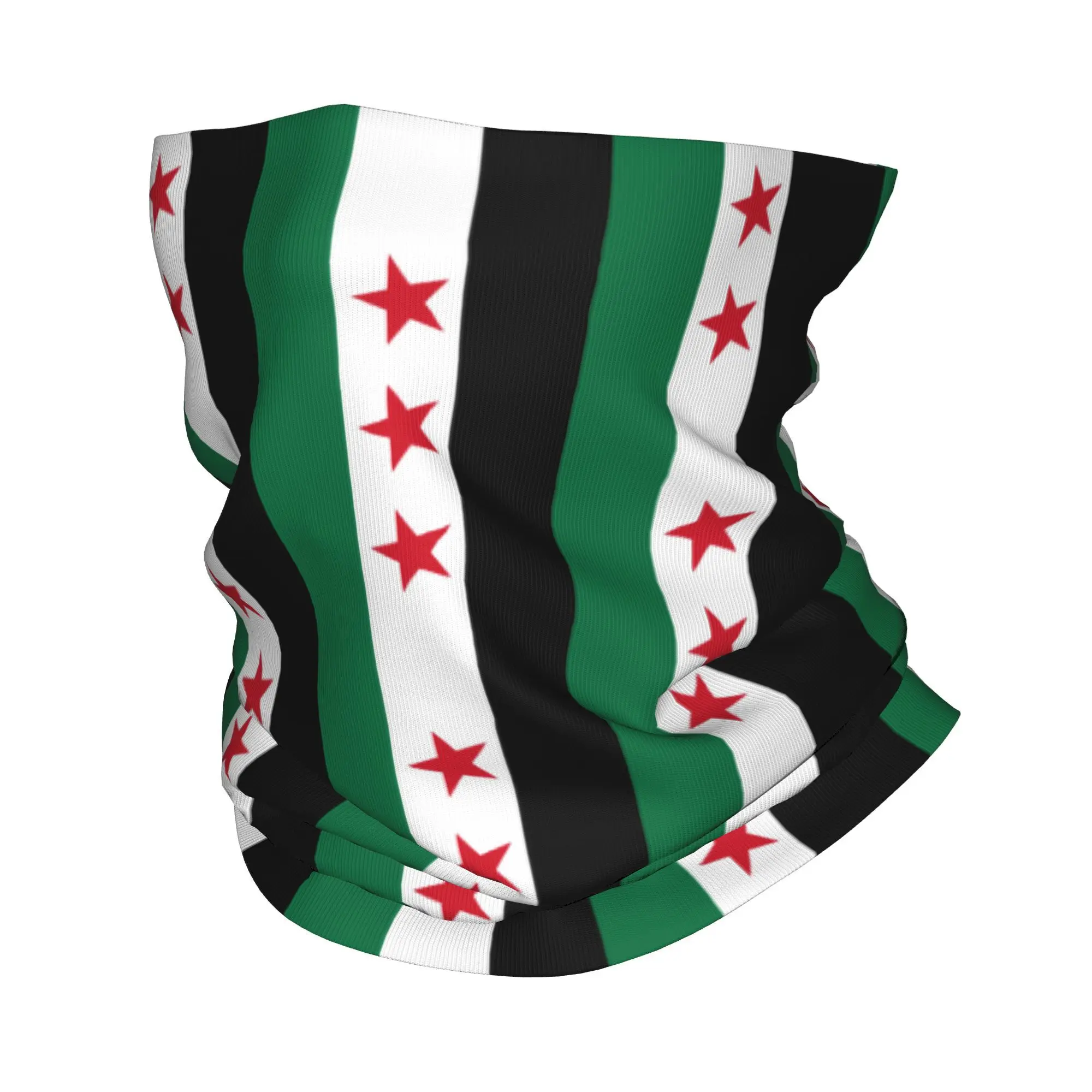 Бандана с флагом Сирии и Сириака Асрии на заказ, зимняя шея, мужской ветрозащитный шарф для лица для пеших прогулок, повязка на голову с тремя звездами и флагом