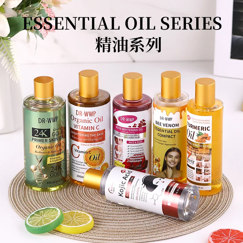 200/300ml Turmeric Massage Essential Oil, Whole Body SPA, Scraping and Moisturizing, VC Neck Massage Oil