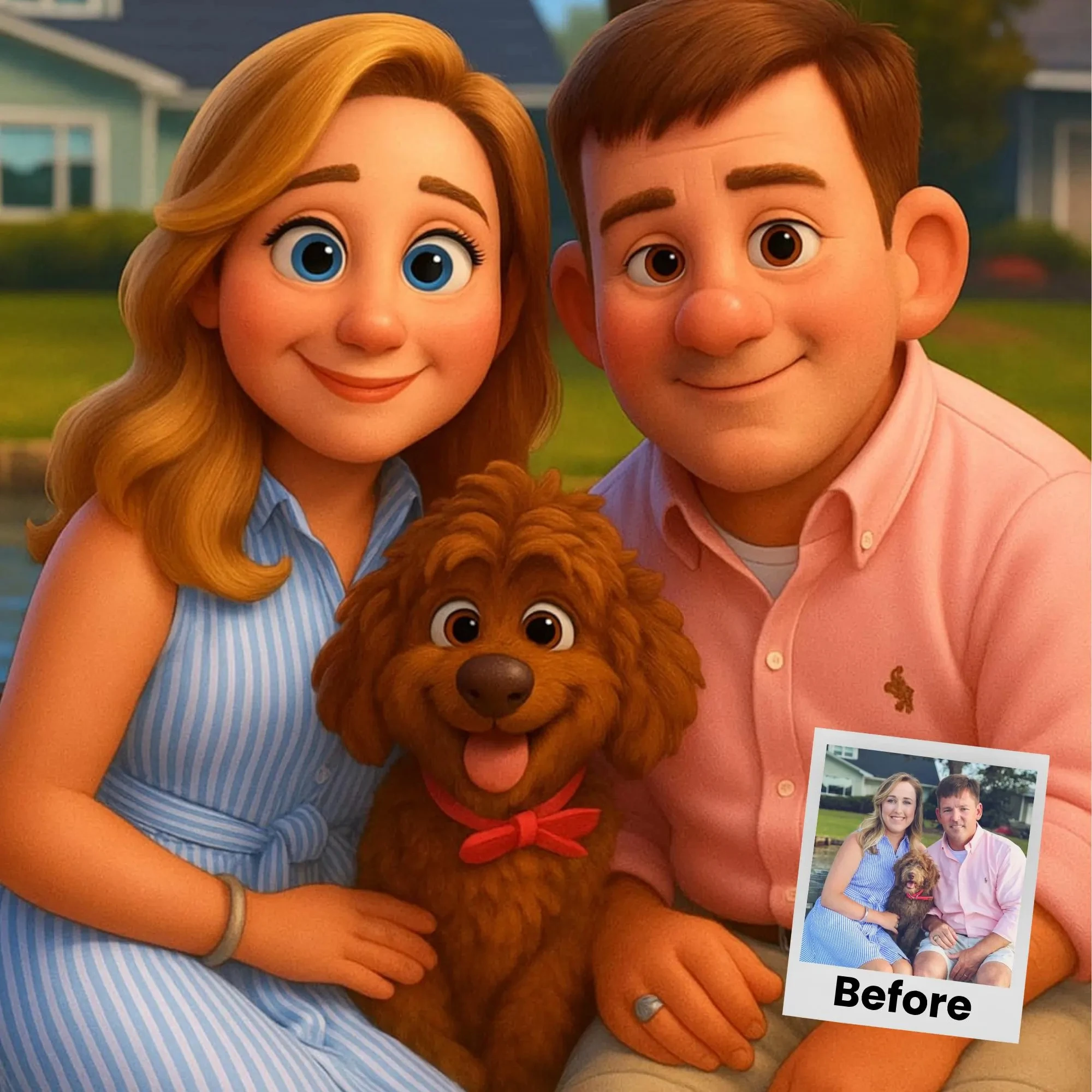 ภาพครอบครัวตัวละครเคลื่อนไหวแบ - Pet Portrait Custom บทวิจารณ์และราคา