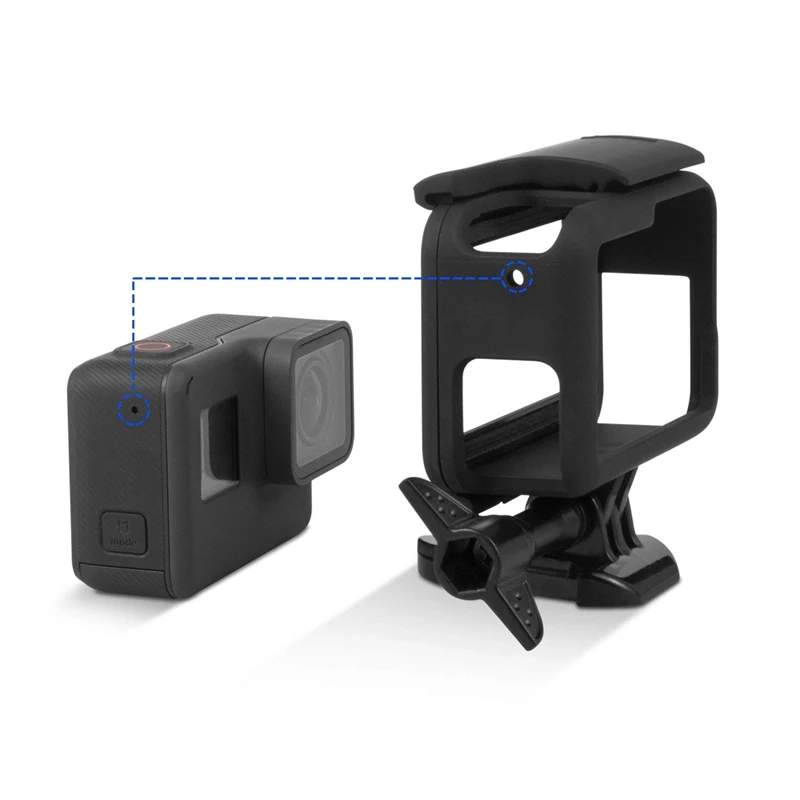 New 2X Frame For Gopro Hero (2018) / 6 / 5 Housing Border Protective Shell For Go Pro Hero6 Hero5 Black(Black)
