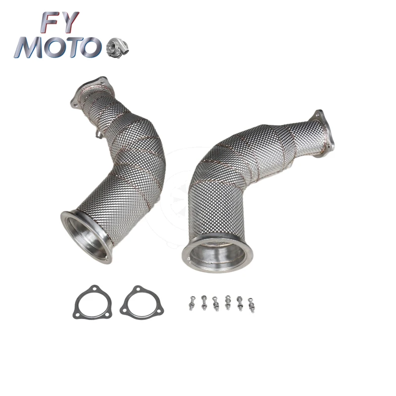 Tubo de escape Catted Downpipe para AUDI RS4 B9 RS5 F5 2.9T 20+ LHD com proteção térmica com OPF