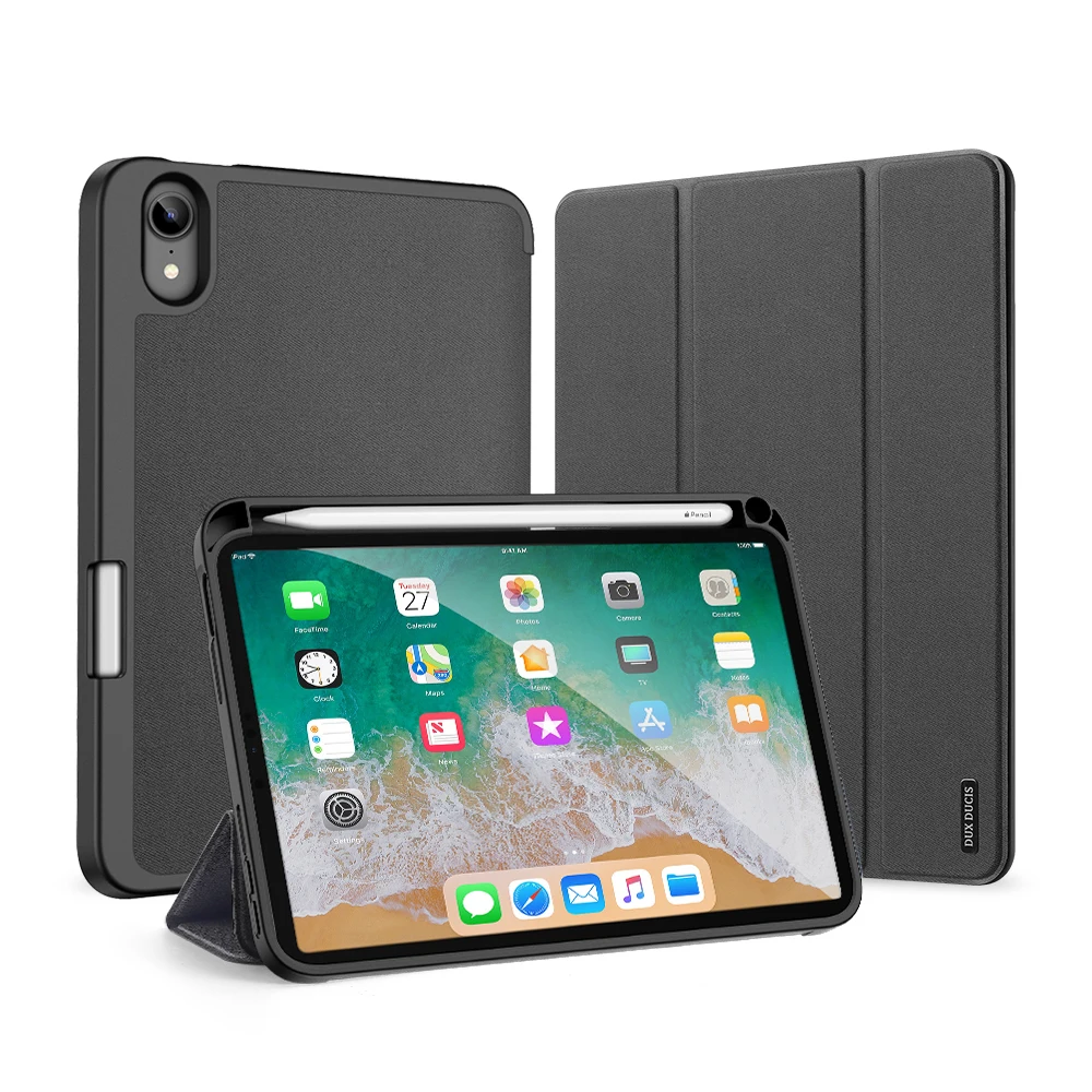 

Чехол для iPad Mini 6, складной держатель для планшета, чехол-флип с функцией автоматического пробуждения/сна, с отделением для стилуса, мягкий противоударный чехол из ТПУ