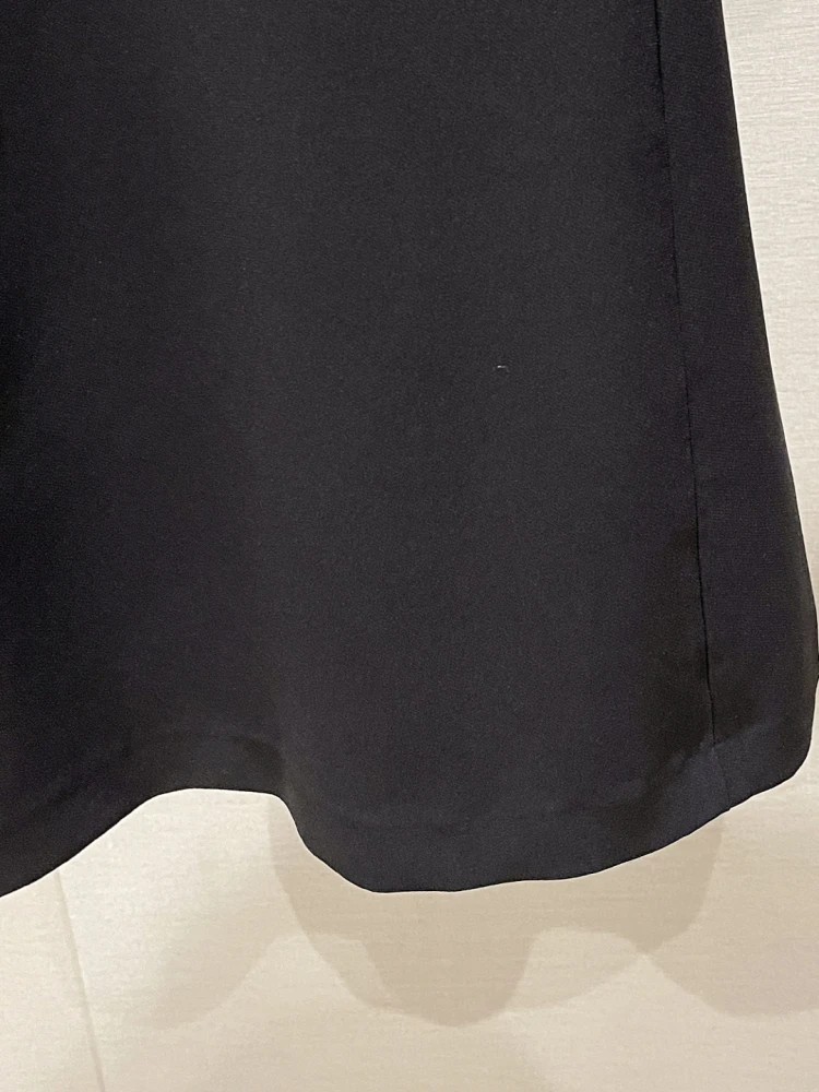 Ele Bla ort Sve col de poupée Dr décontracté été taille haute jupe trapèze trajet Sle embelli avec des perles