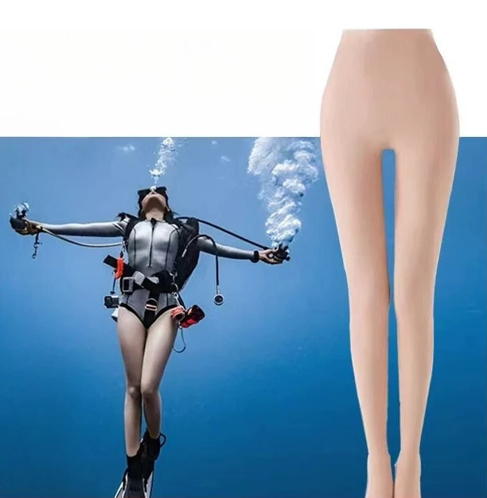 Women UPF50+ Quick‑Dry Swim Leggings, High‑Waist Wetsuit Base Layer UV Protection Pants for Diving Surfing Snorkeling