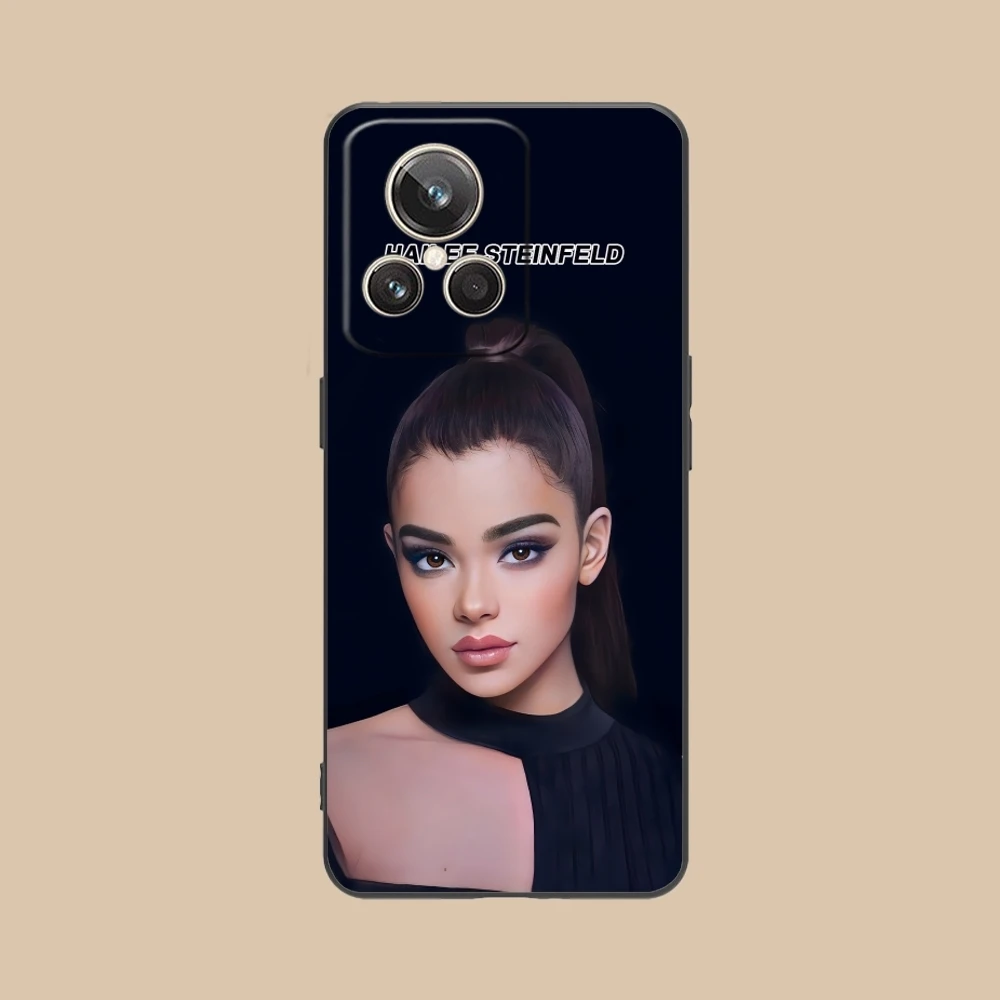 Hailee Steinfeld เคสโทรศัพท์มือถือลายเพ้นท์สีสำหรับ Realme GT 2 9i 8i 7i Pro X50 X2 C35 C21 C20 C11 C3กรอบโทรศัพท์สีดำ