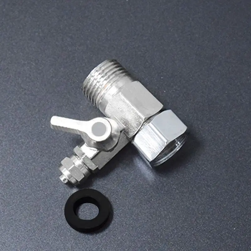 1/2\'\' To 1/4\'\' Tee Adapter Ball Valve Home Accessories Water Inlet Tee Zinc Alloy Connector Water Purifier Angle Valve Switch