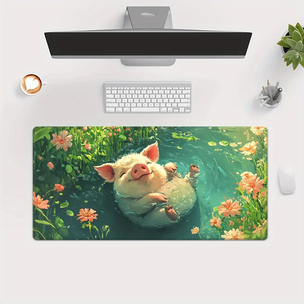 لوحة ماوس مكتب ألعاب كبيرة الحجم ومضادة للانزلاق مقاس XXL، وقاعدة مطاطية ناعمة وملحقات كمبيوتر لسطح القماش الناعم