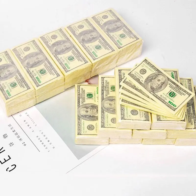 9 unids/set creativo 100 dólares servilletas de dinero papel inodoro baño suministros para fiestas