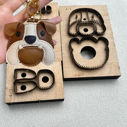 New Japan Steel Blade Wooden Die Bulldog Pendant Leather Craft Punch Hand Tool Cut Knife Mould